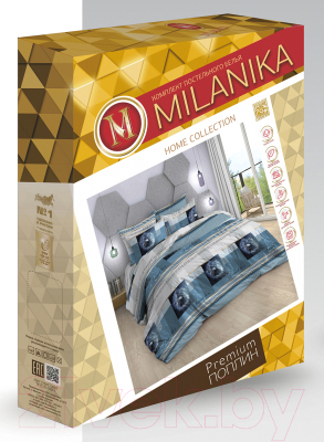 Комплект постельного белья Milanika Лукас Евро (поплин)