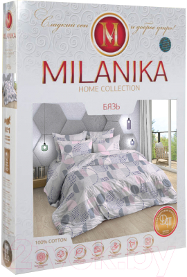 Комплект постельного белья Milanika Бонда 2сп с европростыней (бязь)
