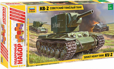 Сборная модель Звезда Советский тяжелый танк КВ-2 / 3608П -