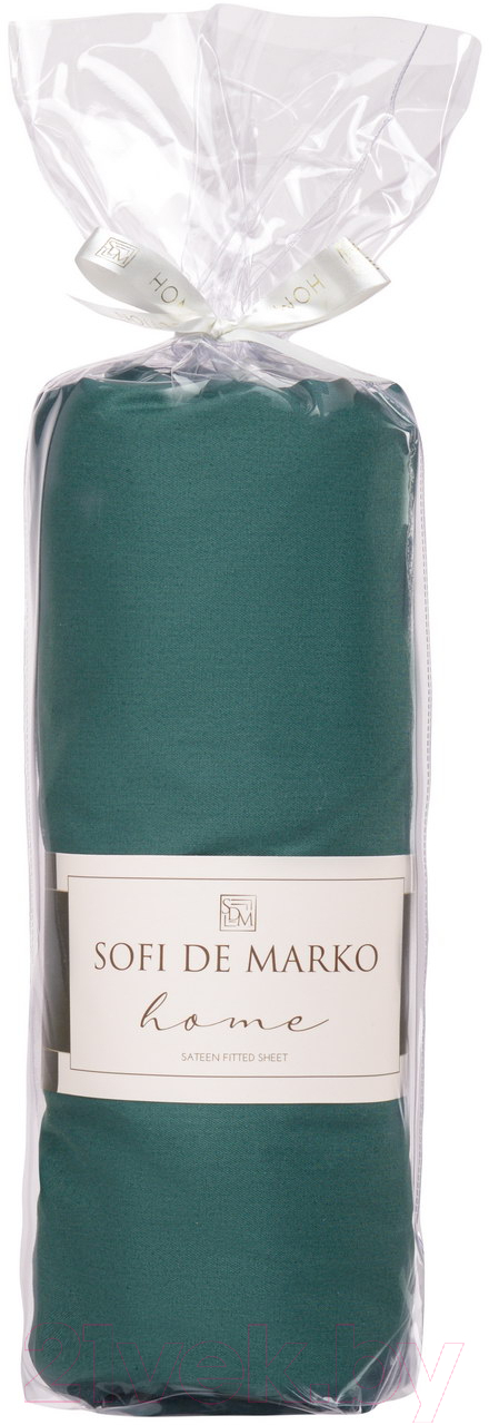 Простыня Sofi de Marko Мармис 180x200x30 / Пр-мс-180x200x30т.зел (темно-зеленый) — фото 2