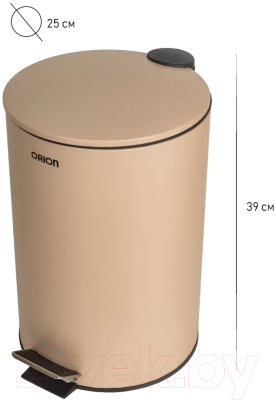 Изображение товара Мусорное ведро Orion Home 410122 (12л, бежевый матовый)