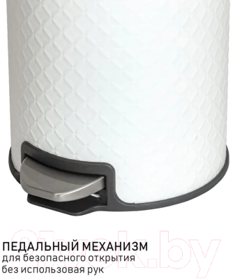 Изображение товара Мусорное ведро Orion Home 420051 (5л, белый матовый)