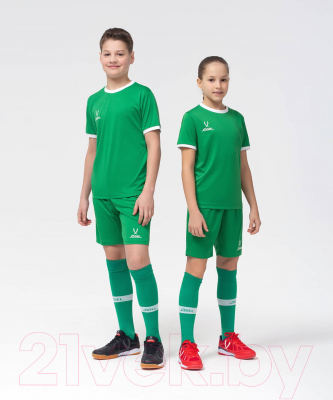 Футболка игровая футбольная Jogel Camp Origin Jersey / JFT-1020-K (XS, зеленый/белый)