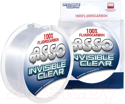 Леска флюорокарбоновая Asso Invisible Clear 100% Fluorocarbon 0.35мм (50м)