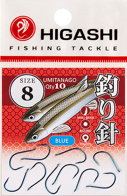 Набор крючков рыболовных Higashi Umitanago ringed #8 Blue / 01354 - 