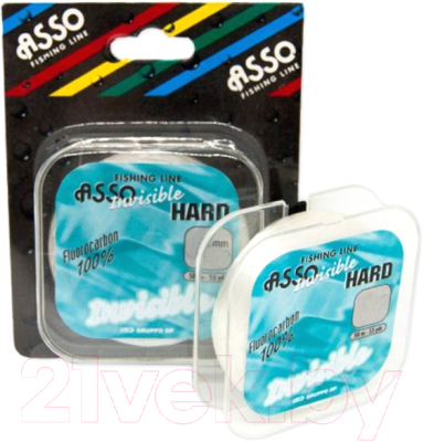Леска флюорокарбоновая Asso Invisible Hard 100% Fluorocarbon 0.30мм (50м)