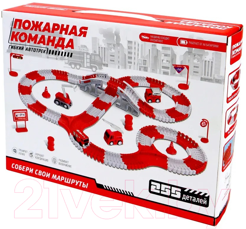 Автотрек гибкий ND Play С машинкой Пожарная команда / TY982084 — фото 4