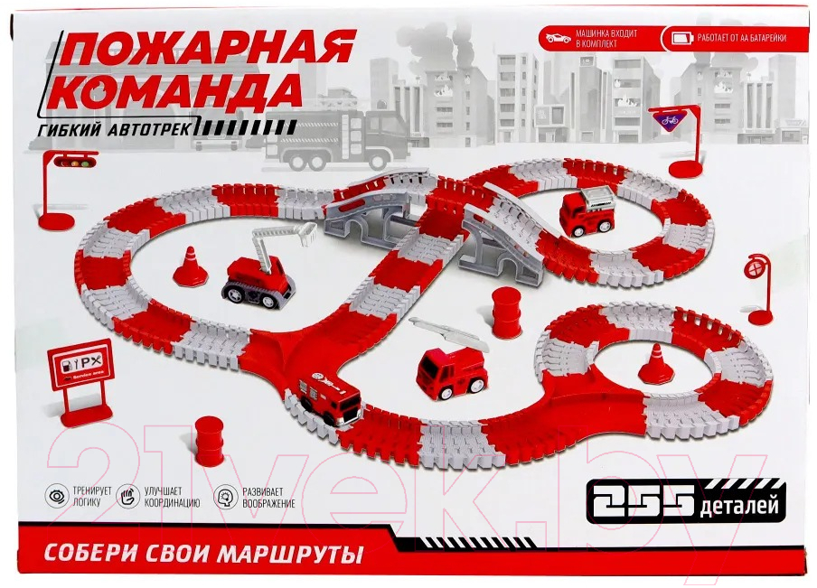 Автотрек гибкий ND Play С машинкой Пожарная команда / TY982084 — фото 6
