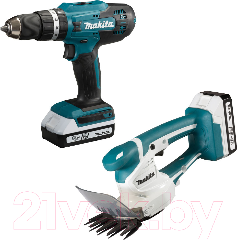 Профессиональная дрель-шуруповерт Makita HP488D + Кусторез UM110D / DK18B56Y