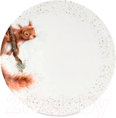 Тарелка столовая обеденная Royal Worcester Забавная фауна Белка / WN4077-XB-Squirrel