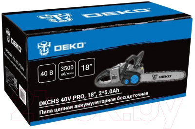 Электропила цепная Deko DKCHS 40V Pro / 080-2000