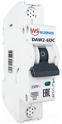 Выключатель автоматический Wilderness DAW2-6DC 1P 2A х-ка C 6kA 250В DC (R) / DAW2-6DC-1-C002 