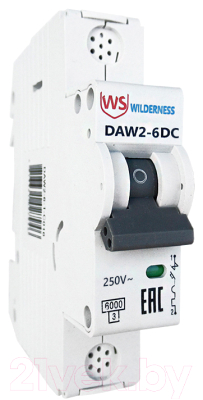 Выключатель автоматический Wilderness DAW2-6DC 1P 3A х-ка C 6kA 250В DC (R) / DAW2-6DC-1-C003
