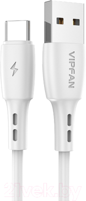 Кабель Vipfan X06 USB-Type-C (1м, белый, в футляре)