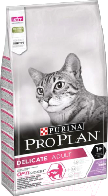 Сухой корм для кошек Pro Plan Delicate Adult с индейкой и рисом (10кг)