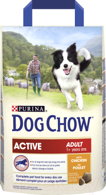 Сухой корм для собак Dog Chow Active с курицей полнорационный (2.5кг)