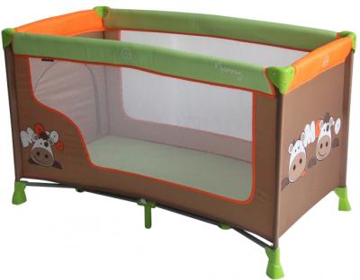 Кровать-манеж Lorelli Nanny 1 (Cow Orange Green) - общий вид