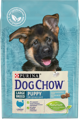 Сухой корм для собак Dog Chow Puppy с индейкой полнорационный (2.5кг)