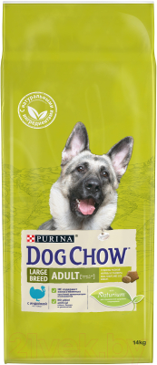 Сухой корм для собак Dog Chow Adult Large Breed с индейкой полнорационный (14кг)