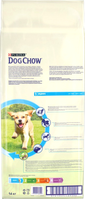 Сухой корм для собак Dog Chow Puppy с курицей полнорационный (14кг)