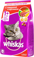 Сухой корм для кошек Whiskas Вкусные подушечки с нежным паштетом с говяд., ягнен. и кроликом (1.9 кг) - 