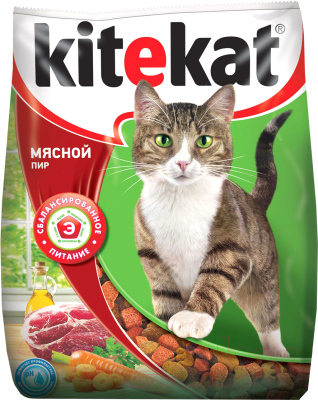 Сухой корм для кошек Kitekat Мясной пир (13 кг)