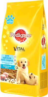 Сухой корм для собак Pedigree Полнорационный для щенков всех пород с 2 месяцев с курицей (13 кг)