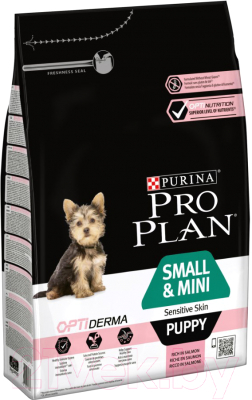 Сухой корм для собак Pro Plan Puppy Sensitive полнорационный с лососем и рисом (3кг)