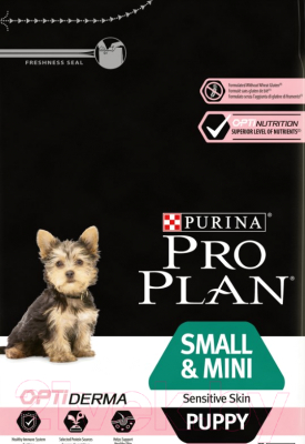 Сухой корм для собак Pro Plan Puppy Sensitive полнорационный с лососем и рисом (3кг)