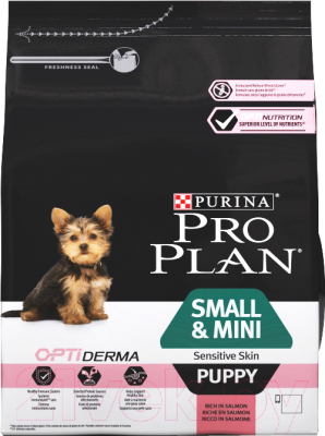 Сухой корм для собак Pro Plan Puppy Small & Mini Sensitive Derma полнорационный