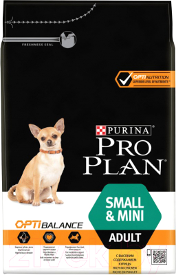 Сухой корм для собак Pro Plan Adult Small & Mini Health & Wellbeing полнорационный (3кг)