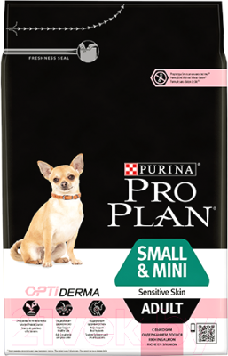 Сухой корм для собак Pro Plan Adult Small & Mini Sensitive Derma полнорационный (3кг)
