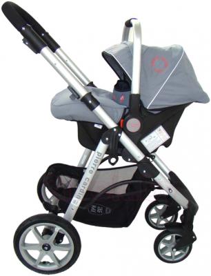 Детская универсальная коляска Pierre Cardin PS687 3 в 1 (серый) - с автокреслом