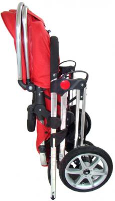 Детская универсальная коляска Pierre Cardin PS880 2 в 1 (красный) - в сложенном виде