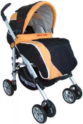 Детская универсальная коляска Pierre Cardin PS693B 2 в 1 (оранжевый) - с чехлом для ног