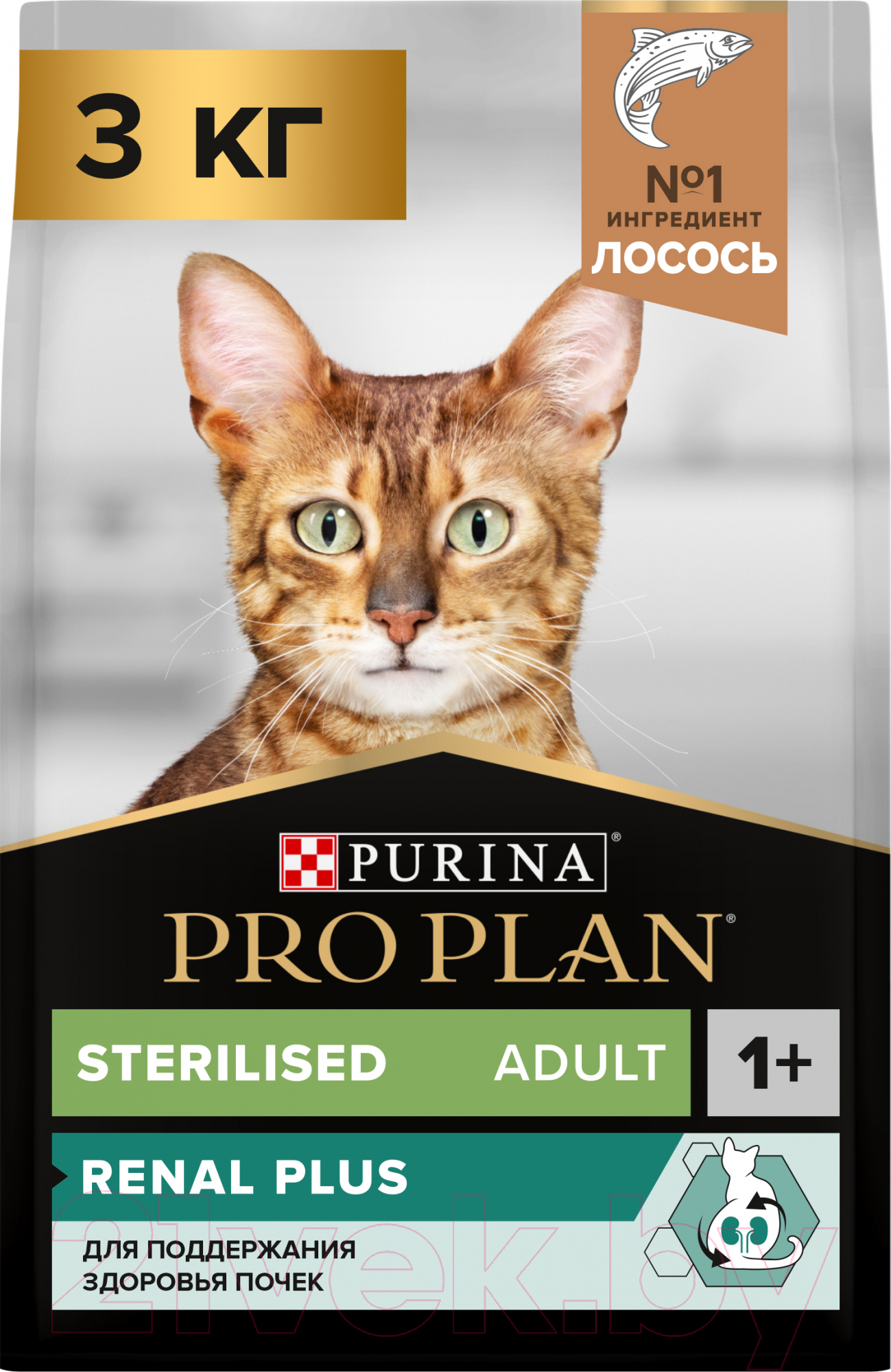 Корм для кошек Pro Plan Sterilised с лососем (3кг)