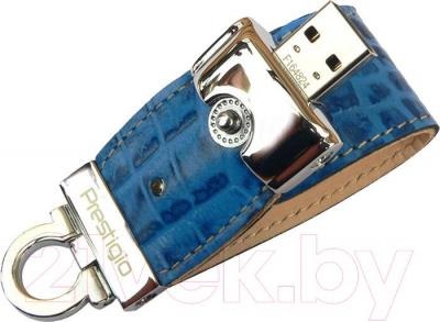 Usb flash накопитель Prestigio Leather Flash Drive Blue 8 Gb (PLDF8192CRBLUE) - общий вид