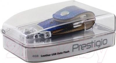 Usb flash накопитель Prestigio Leather Flash Drive Blue 4 Gb (PLDF4096CRBLUET3) - упаковка