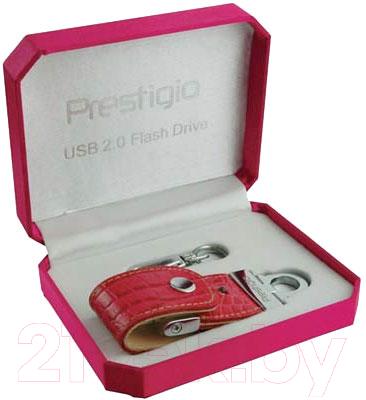 Usb flash накопитель Prestigio Leather Flash Drive Red 4 Gb (PLDF4096CRRED) - упаковка