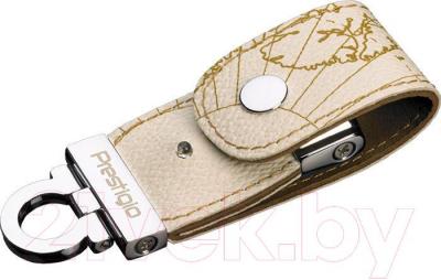 Usb flash накопитель Prestigio Leather Flash Drive White 4 Gb (PLDF4096MAPWHITE) - общий вид