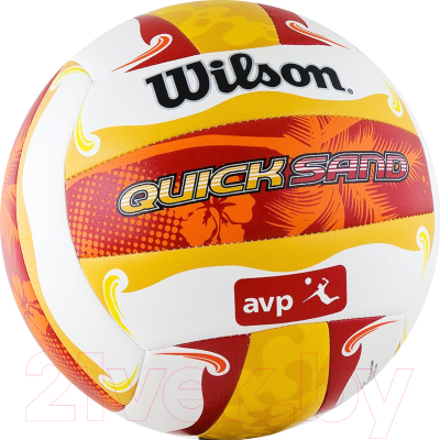 Мяч волейбольный Wilson AVP Quicksand Aloha / WTH489097XB (размер 5, белый/желтый/красный)