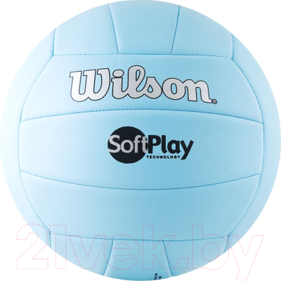 Мяч волейбольный Wilson Soft Play / WTH3501XBLU (размер 5, серебристо-голубой)