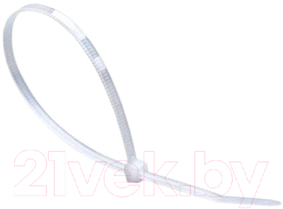 Стяжка для кабеля Fortisflex КСС 49393 (100шт, белый)