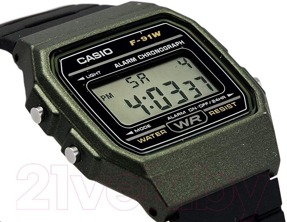 Часы наручные мужские Casio F-91WM-3AEF