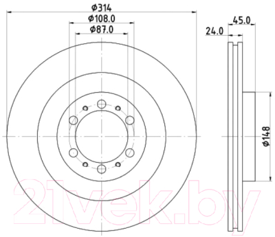 Тормозной диск Nisshinbo ND3019K