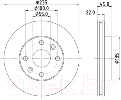 Тормозной диск Nisshinbo ND6016K