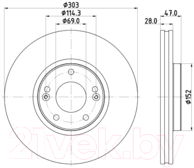 Тормозной диск Nisshinbo ND6029K