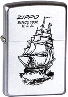 Зажигалка Zippo Boat Satin Chrome / 205 Boat-Zippo (матовый серебристый) - 