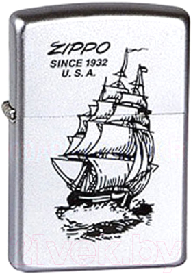 Зажигалка Zippo Boat Satin Chrome / 205 Boat-Zippo (матовый серебристый)