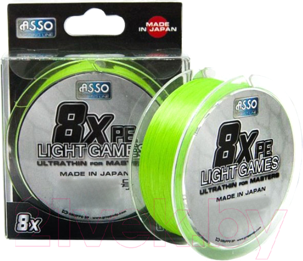 Леска плетеная Asso Light Games 8x Pe 0.235мм (150м)